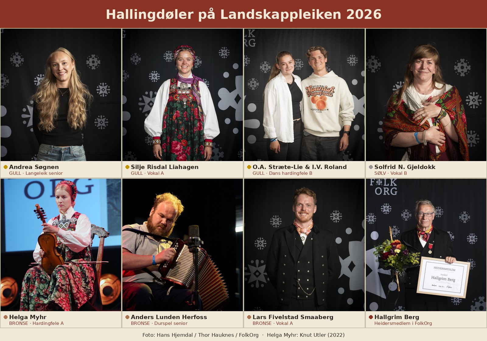 Gull, sølv og bronse — og det aller gjævaste heidersmedlemskapet i FolkOrg. Hallingdølene gjorde ei strålande veke på Landskappleiken 2026 på Hovden.