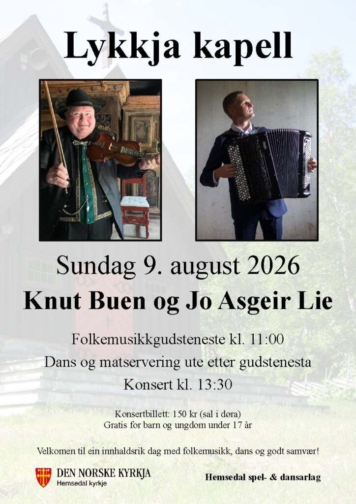 Knut Buen med hardingfele og Jo Asgeir Lie med trekkspel